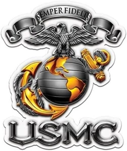 USMC Insignia Self-adhesive Vinyl Decal - Bild 1 von 1