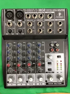 Behringer XENYX 802 Premium 8-Input 2-Bus Mixer Mixing Console - No Power Cord - Picture 1 of 3