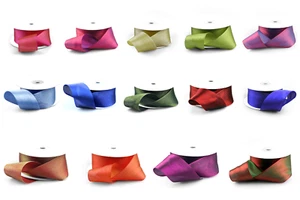 Zweifarbige seidige Geschenkverpackung Bandspule 1,5" x 25 Yards - Farben - Bild 1 von 15