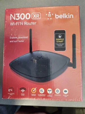 Belkin N300 XR Wi-Fi N Router - Black with Simple Start - Image 1 of 2