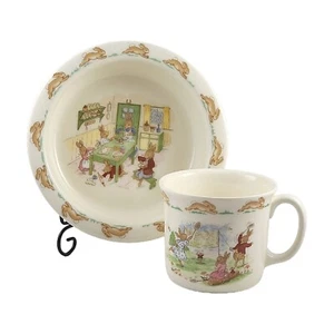 Beatrix Potter Peter Rabbit Bowl Bunnykins Cereal Baking Table Cup Badminton Set - Picture 1 of 3