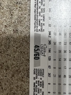 MATT CAPPS 2011 Topps BLACK Parallel Card #288 #45/60 Minnesota Twins Foil - Image 1 of 2