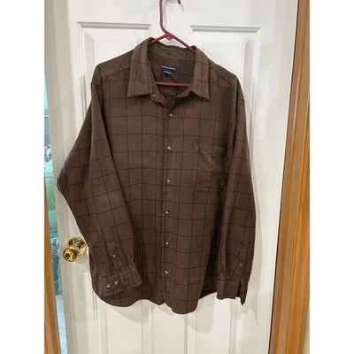 KNIGHTSBRIDGE XTRA LARGE MENS SHIRT BROWN VERY SOFT VELVETY - Image 1 of 4