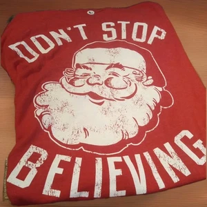T-shirt maglietta Babbo Natale nuova Holiday Time "Non smettere di credere taglia XXLarge 50-52 - Foto 1 di 1