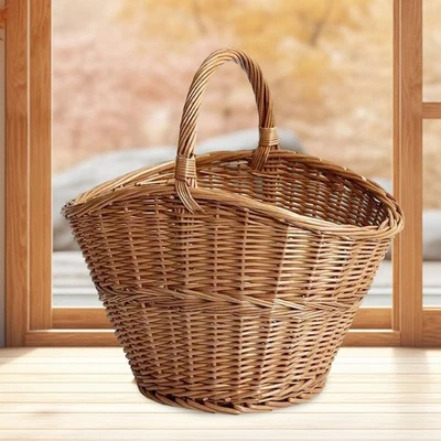 Cestino da picnic Cestino da portata Cestino rustico per fiori per la - Immagine 1 di 4