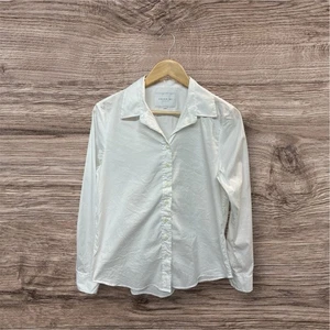 THE SHIRT BY ROCHELLE BEHRENS White Long Sleeve Essentials Shirt Tuckernuck - Picture 1 of 4