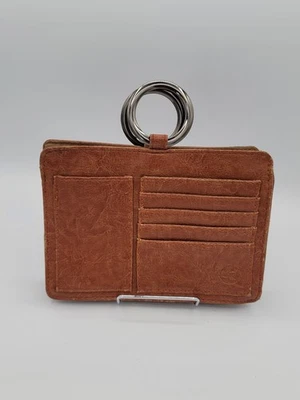 Bolso Pouchee Monedero Bolsillos Cremallera Organizador Marrón 7x5x3” Appx Imitación Cuero Foto 1 de 4