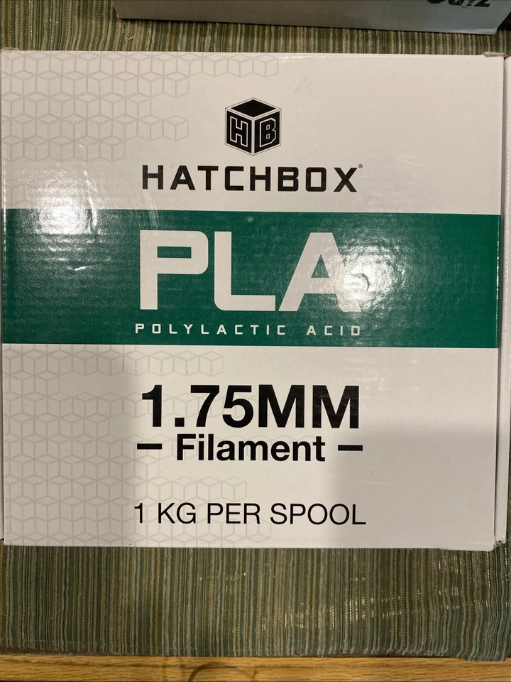 Filamento de impresora 3D Hatchbox PLA 1,75 mm negro, carrete de 1 kg Foto 1 de 3
