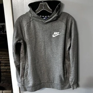 Nike YOUTH Gray Hoodie Sweatshirt Logo On Hood Boys Sz XL - Picture 1 of 5