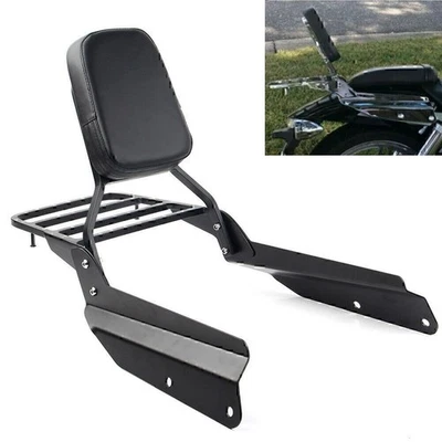Backrest Sissy Bar with Luggage Rack For Honda VTX1300 VTX1800 N/R/S/T 2002-2009 - Image 1 of 4