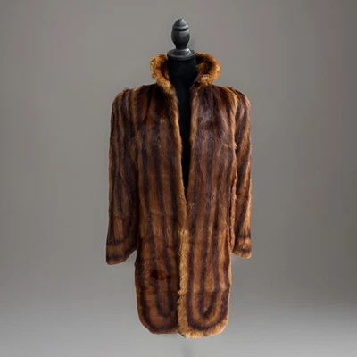 Abrigo de Colección Visón Estola Capa Forrado de Seda Piel Impresionante Elegante Rudolph Marks Manor Foto 1 de 4