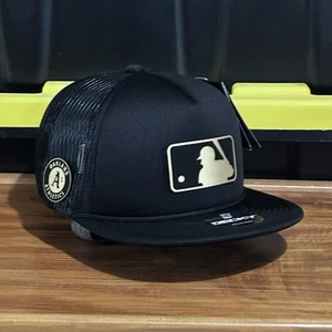 MLB Oakland Athletics trucker SnapBack Black Hat - Picture 1 of 4