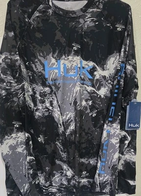 NOVA CAMISA MASCULINA HUK Performance Fishing manga longa tamanho médio - Imagem 1 de 2