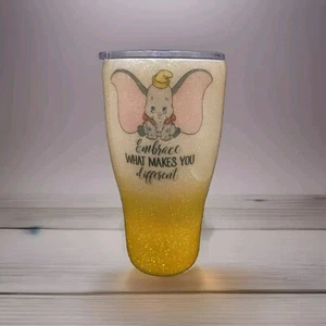 Gold/Cream Dumb  Glitter Epoxy Hand Made By Ashleefay 30oz Tumbler Mug #TA2 - Picture 1 of 7