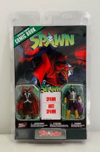 Paquete de 2 figuras McFarlane SPAWN Page Punchers Spawn y Anti Spawn con cómic - Imagen 1 de 3