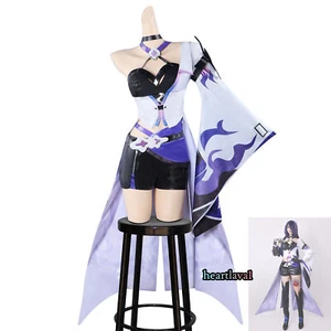 Honkai Star Rail Acheron Cosplay Costume Dress Halloween Party Outfit Suit - Picture 1 of 19