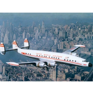 TWA Lockheed L.1049 Super Constellation Art Print – Over NY – 2 sizes Poster - Picture 1 of 5