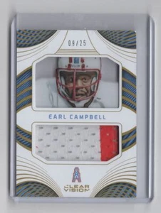 2016 Panini Clear Vision Jersey Prime Earl Campbell 09/25 #15 Houston Oilers - Picture 1 of 2