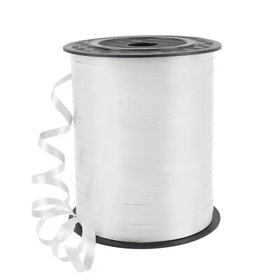 500 Yards 3/16" Curling Ribbon White, Balloon String Curly Ribbon 1 Roll for ... - Image 1 of 4