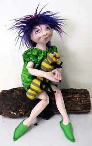 Cloth Art Doll Pattern “Pippa and Pet” By Sharon Mitchell - Picture 1 of 5