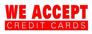WE ACCEPT CREDIT CARDS DECAL sticker visa mastercard debit discover - Picture 1 of 1