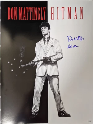 Don Mattingly Signed 16x20 & inscribed  "Hit Man"  Photo SCARFACE LIMITED JSA - Image 1 of 4