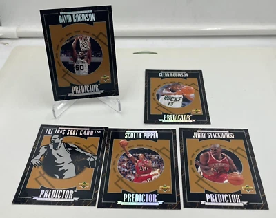 Lote de inserciones de predictor de baloncesto de cubierta superior 1995-96 (5 cartas) Pippen Stackhouse Foto 1 de 4