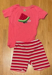 Girls Gymboree Pajama Set PJs Size 10 EUC Short Sleeve Watermelon - Picture 1 of 6