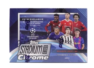 2021/22 Topps Stadium Club Chrome UEFA Champions League Soccer Mega Box - Picture 1 of 2