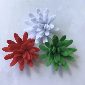 Weihnachtsfilz Chrysanthemen, Filz gestanzte Blumen, 3D aufrollbare Blumen - Bild 1 von 10