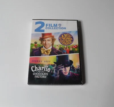 Willy Wonka And The Chocolate Factory / Charlie 2 Film Collection DVD *NEW* - Image 1 of 2