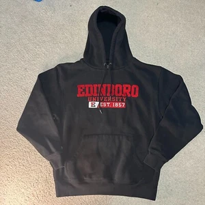 Vintage JanSport Edinboro University bestickter Zauberspruch schwarz Hoodie Größe M - Bild 1 von 6
