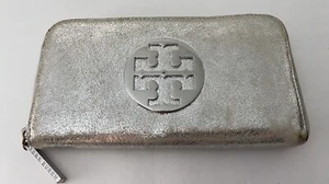 Tory Burch Portafoglio donna lungo in pelle argento 20,5x11x2,4 cm / 8,1x4,3 x1,0 pollici - Foto 1 di 13