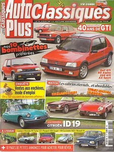 AUTO PLUS CLASSIQUES 23 BOMBINETTES GTI CITROEN ID19 VW COX 1303 911 TURBO 3.0 - Imagen 1 de 2