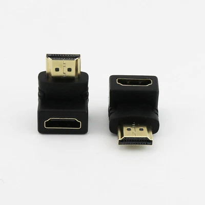 HDMI-compatible Male To Female 90 Degree Right Angle Gender Adapter Connector - Image 1 of 4