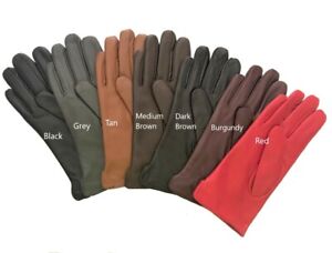 Womens Genuine Nappa Sheepskin Leather Lined Gloves 