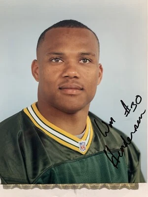 WILLIAM HENDERSON Green Bay Packers SIGNED AUTOGRAPHED 8x10 Photo SB XXXI COA - Image 1 of 3