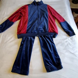 Vintage Haband Tracksuit XL Men's Gangster MADE IN USA poly faux Velour Fleece - Picture 1 of 12