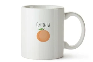Georgia Pfirsich Tasse lustig Wortspiel 11 Unzen Geschenk Kaffee oder Teetrinker - Bild 1 von 1