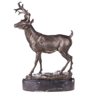 Bronze Sculpture of a deer on a black marble base after Milo - Picture 1 of 4