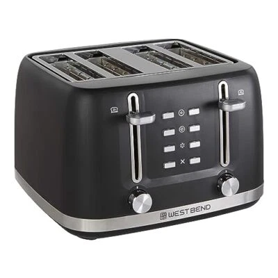 West Bend Toaster 4 Slice Extra-Wide and Deep Slots with 3 Functions and 7 Sh... - Image 1 of 4