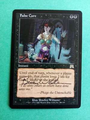 MTG Magic False Cure Signed Artist Proof x1 Onslaught Brad Williams - Image 1 of 2