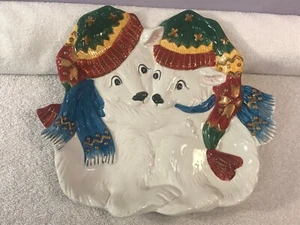 Fitz & Floyd Essentials Polar Christmas plate EX4470 - Picture 1 of 6