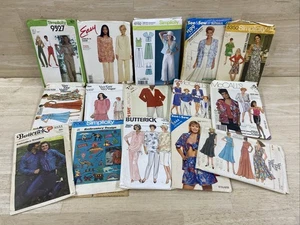 VINTAGE SEWING PATTERN lot of 15 Mixed Women - Picture 1 of 13