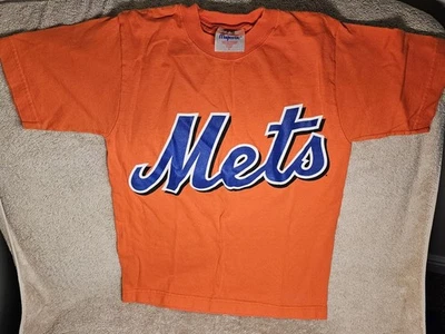 Camiseta de beisebol Majestic Youth New York Mets laranja tamanho pequeno MLB - Imagem 1 de 2