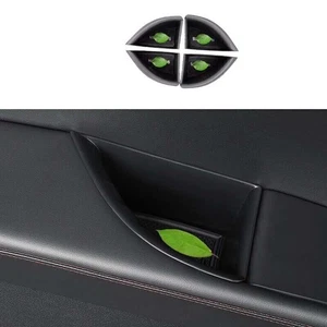 Inner Side Door Storage Box Fit For Lincoln Nautilus 4pcs 19-22 Matte Black - Picture 1 of 7