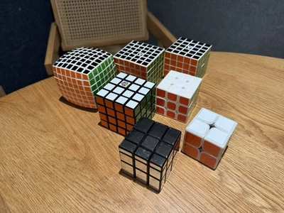 Collection of Used Puzzle Cubes: 2x2x2–7x7x7 Plus Bonus Mirror Cube - Image 1 of 3