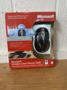 Microsoft Wireless Laser Mouse 5000 - Metallic Black (Factory Sealed Retail Box) - Photo 1/6