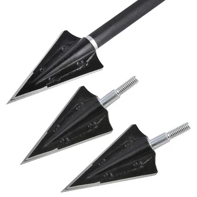 125Grain Broadheads Blade Arrowheads Archery Tips Screw In Compound Bow Hunting - Image 1 of 4
