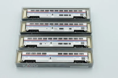 Kato 106-3510 N Scale Passenger 4 Car Set A Amtrak Superliner Phase II - Image 1 of 4